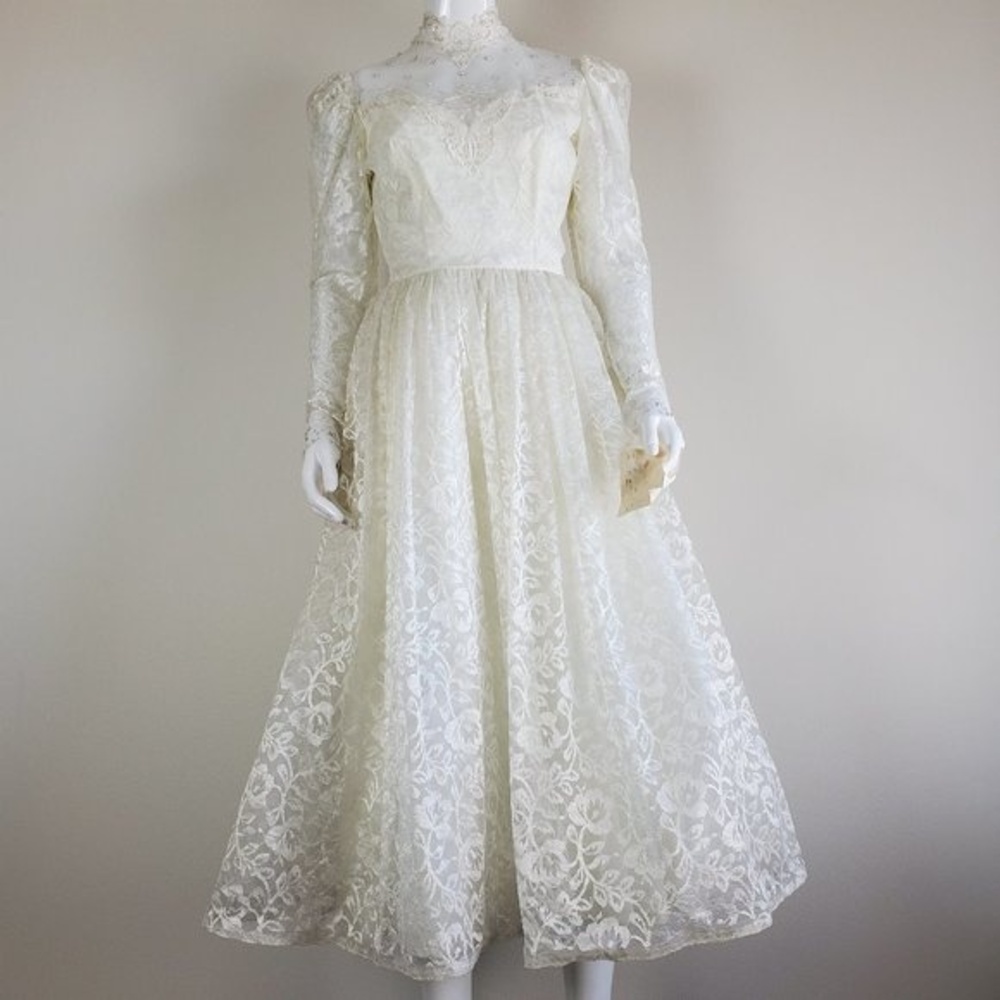 NEW Vintage 60's Bridal Originals Lace Wedding Dress